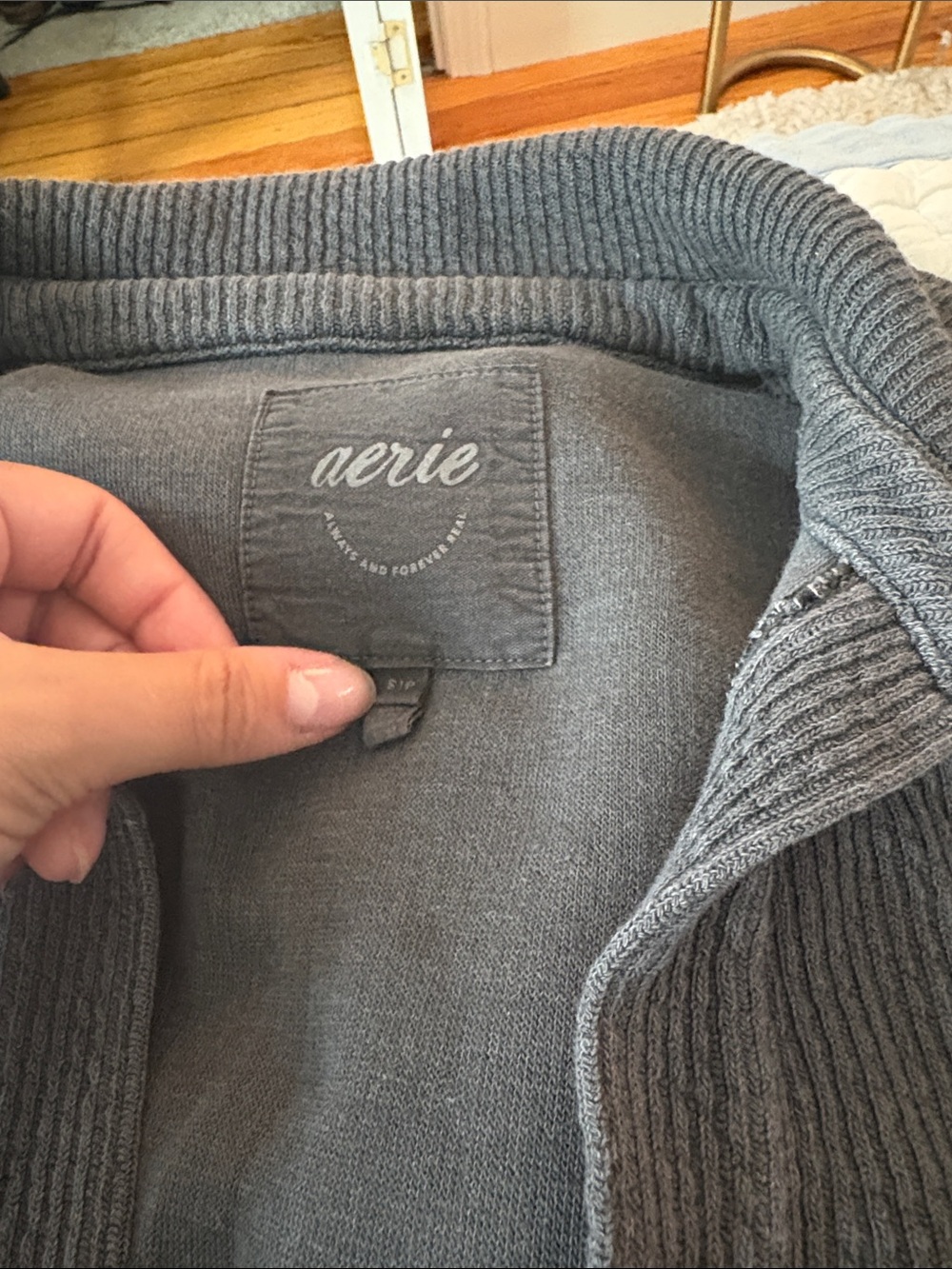 Aerie Wonder Polo Sweatshirt & Skirt Set- Charcol - Picture 5 of 5